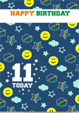 Eleven Today Blue Smiley