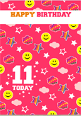 Eleven Today Pink Smiley