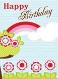 Happy Birthday Rainbow Red