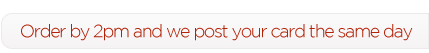order by 1pm and we post on the same day