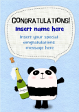 Congratulations Panda