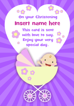 Baby Christening Card Baby Christening