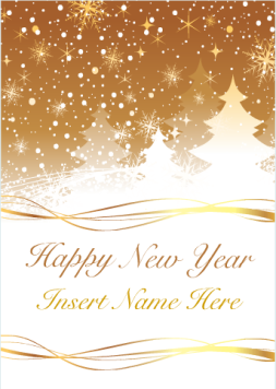 Gold Landscape Card Gold Landscape